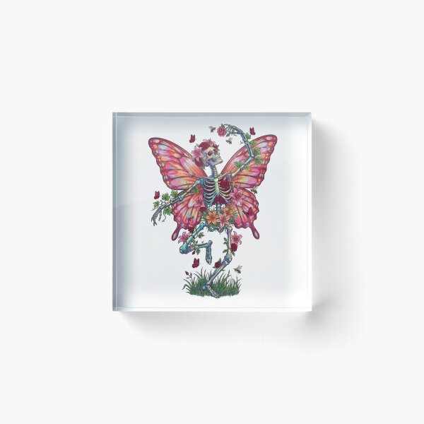 Item preview, Floral mystic skeleton dancing with joy designed and sold by ParryStickers.