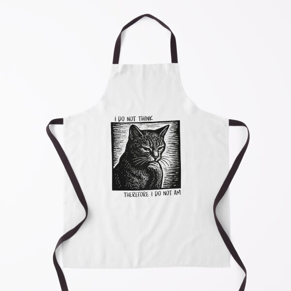 Item preview, I Do Not Think Therefore I Do Not Am Cat designed and sold by krystalRomanart.