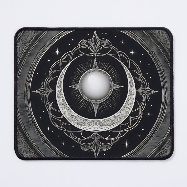 Item preview, Dark Arcane Moon Symbol with Elegant Ornamental Pattern Style. designed and sold by MissYouONLY.