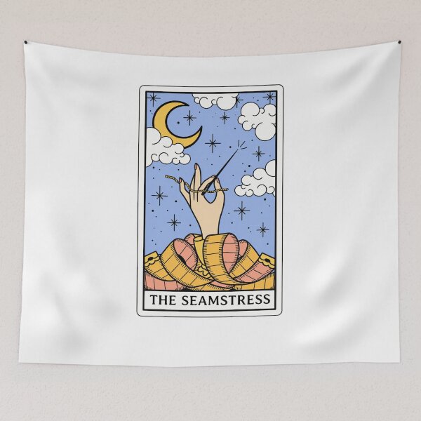 Item preview, Funny Crafter The Seamstress Tarot Card designed and sold by krystalRomanart.