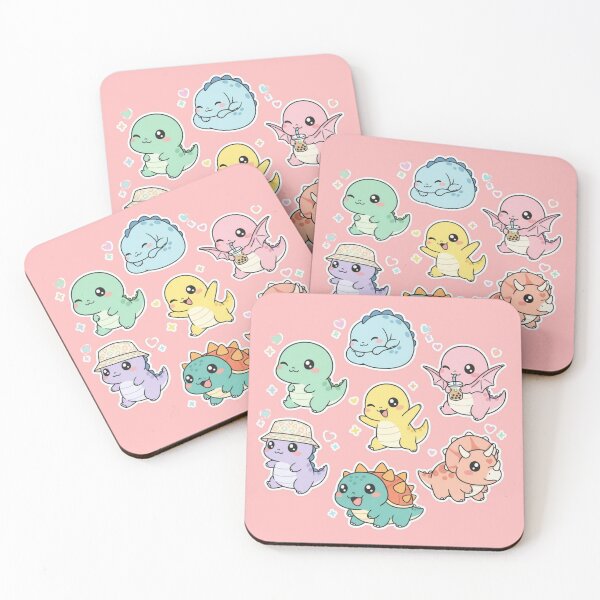 Item preview, Kawaii Pastel Dinosaur Sticker Pack Adorable Baby Dino Chibi Collection for Planners and Laptops designed and sold by bvdesignart.