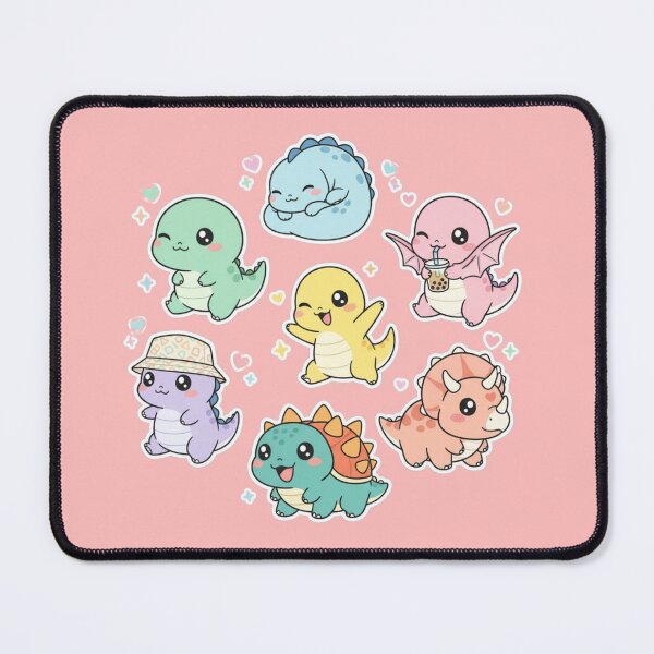 Item preview, Kawaii Pastel Dinosaur Sticker Pack Adorable Baby Dino Chibi Collection for Planners and Laptops designed and sold by bvdesignart.