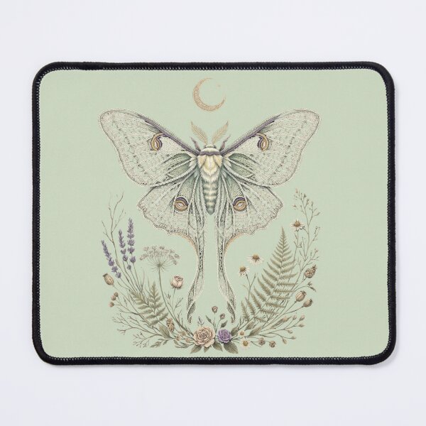 Item preview, Luna Moth Lacework Witchy Crochet Illustration designed and sold by Angel Wings It.