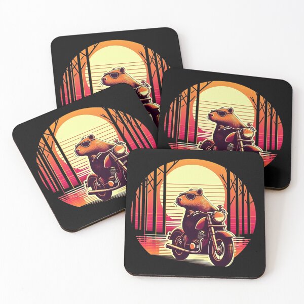 Item preview, Capybara Rider – Sunset Forest Escape designed and sold by Dogandesighn.