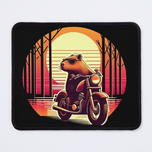 Item preview, Capybara Rider – Sunset Forest Escape designed and sold by Dogandesighn.