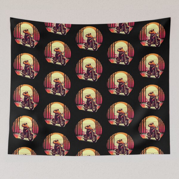 Item preview, Capybara Rider – Sunset Forest Escape designed and sold by Dogandesighn.