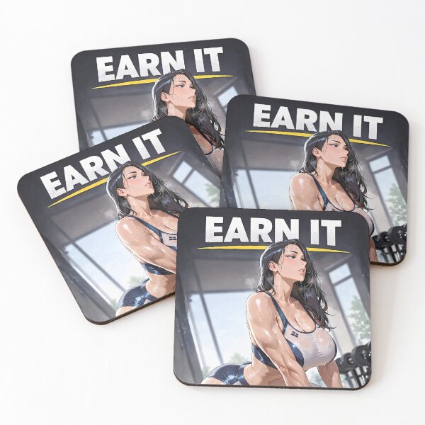 Item preview, Gym Motivation Anime Girl Sweat Strength Fitness Poster designed and sold by BorgSpareParts.