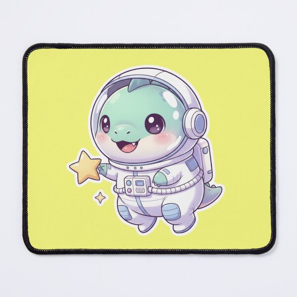 Item preview, Adorable Kawaii Dinosaur Astronaut Exploring Outer Space with Shiny Stars designed and sold by bvdesignart.