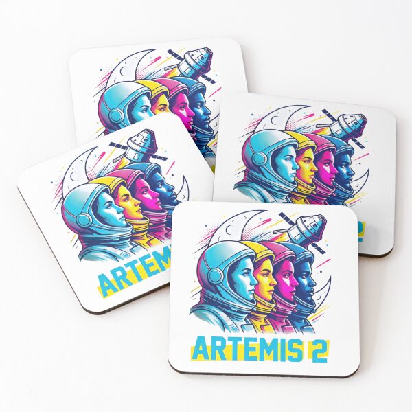 Item preview, Artemis 2 Astronaut Crew - Colorful Pop Art Lunar Mission Graphic designed and sold by ZyxDes.