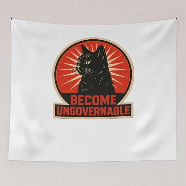 Item preview, Become Ungovernable Cat designed and sold by krystalRomanart.