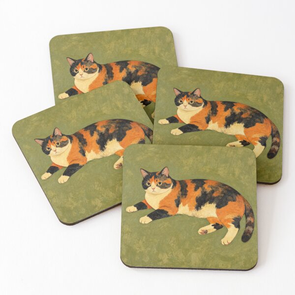 Item preview, Judgy Cat Folk Art - Primitive Portrait designed and sold by PictorialWhimsy.