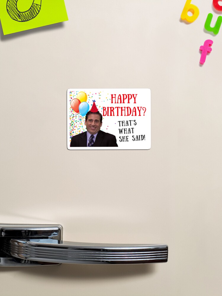  XXDJLP Humor The Office Birthday Cards Gifts for TV Show Fans,  Funny Michael Scott Birthday Card for Her Him, Happy Birthday Gift Card for  Women Men, Thats What She Said