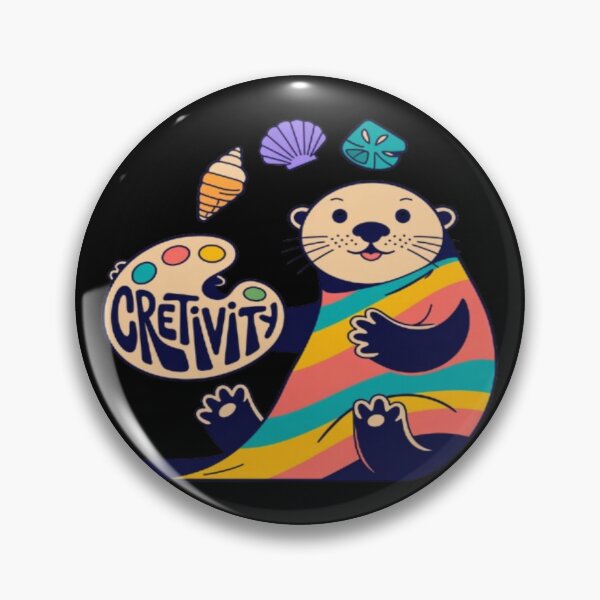 Item preview, Cute Creative Otter with Paint Palette Kawaii designed and sold by DailySparks.