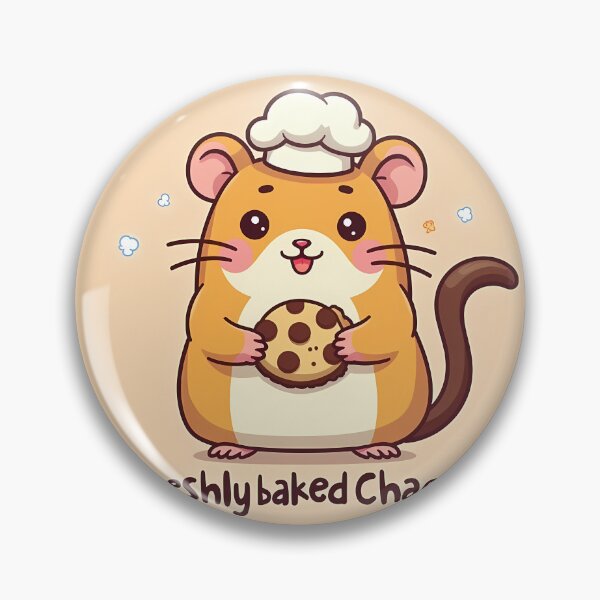Item preview, Kawaii Hamster Wearing Chef Hat Holding Fresh Coo designed and sold by MY CREATIVE SHOP.