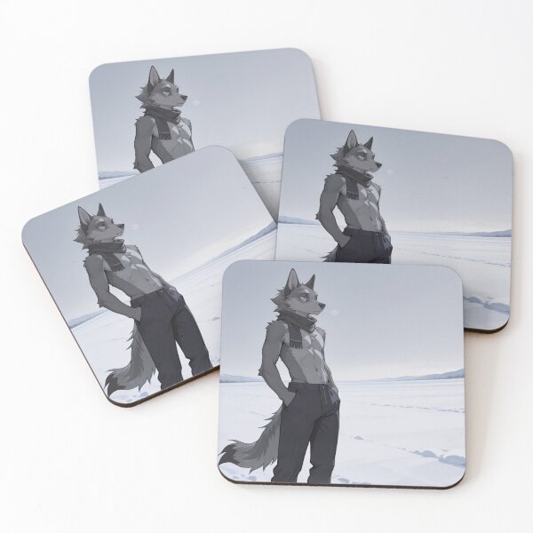 Item preview, Anthro Wolf Snow Field | Furry Art Winter Minimalist Cool Aesthetic designed and sold by LexYote.