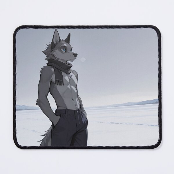 Item preview, Anthro Wolf Snow Field | Furry Art Winter Minimalist Cool Aesthetic designed and sold by LexYote.