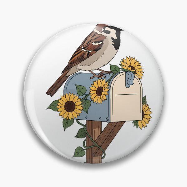 Item preview, Mailbox Sunflower Sparrow designed and sold by pumsquare.