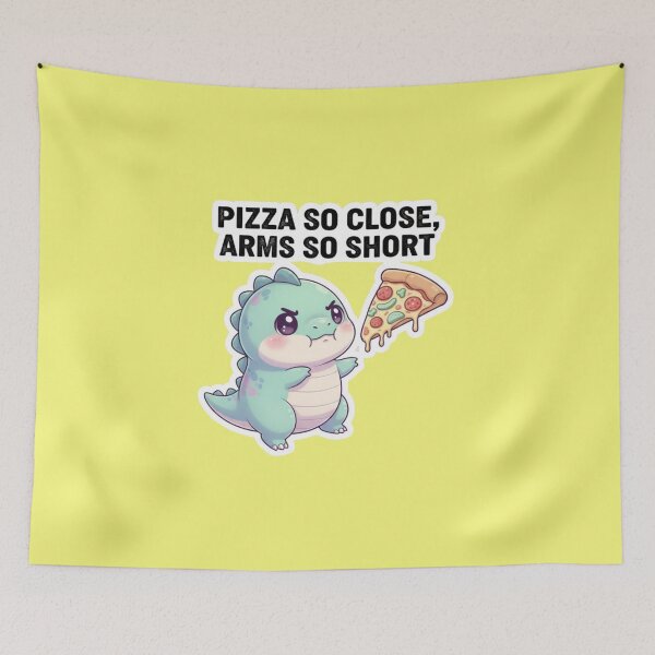 Item preview, Cute Kawaii Baby T Rex Pizza So Close Arms So Short Funny Dinosaur Lover designed and sold by bvdesignart.