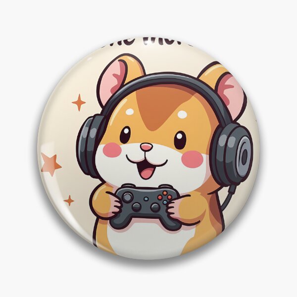 Artikelvorschau, Kawaii Hamster Gaming mit Headset und Controller entworfen und verkauft von MY CREATIVE SHOP.