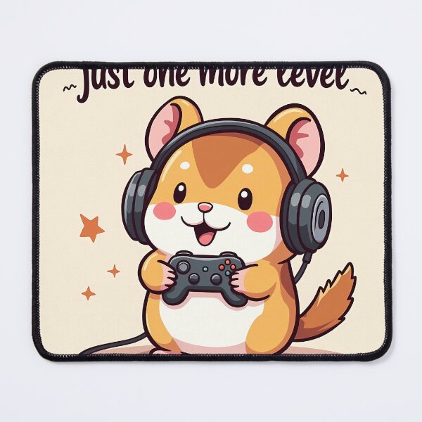 Item preview, Kawaii Hamster Gaming With Headset & Controller designed and sold by MY CREATIVE SHOP.
