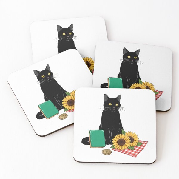 Item preview, Jade Tile Black Cat Picnic designed and sold by pumsquare.