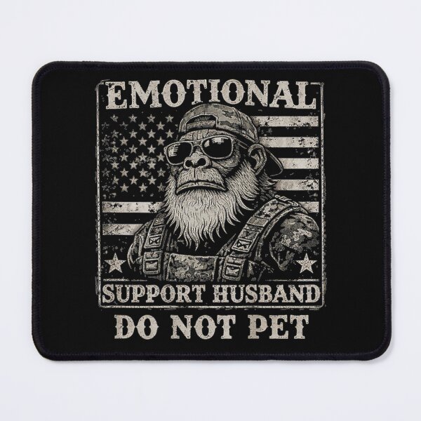 Item preview, Emotional Support Husband Do Not Pet Bigfoot Military Veteran Patriotic Gift For Men designed and sold by QuentinHarrow.