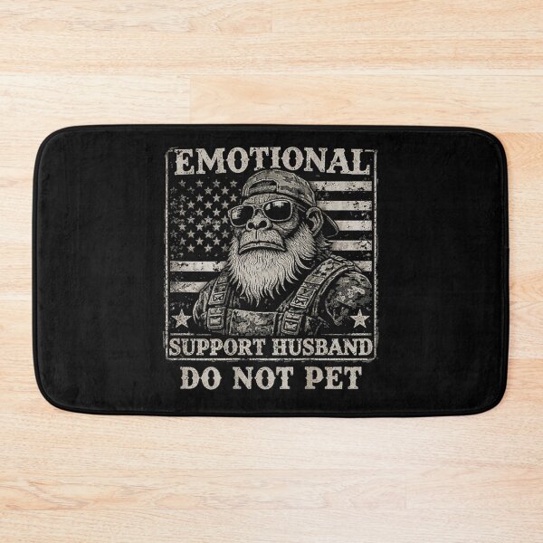 Item preview, Emotional Support Husband Do Not Pet Bigfoot Military Veteran Patriotic Gift For Men designed and sold by QuentinHarrow.