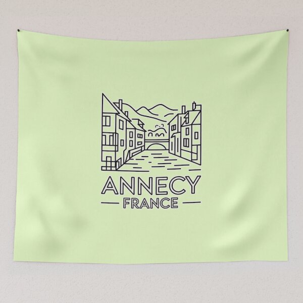 Item preview, Annecy France Minimal Line Art | Elegant Canal Outline Travel Design designed and sold by Timeless Design.