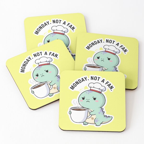 Item preview, Funny Sassy Dinosaur Monday Not A Fan Grumpy Coffee Lover designed and sold by bvdesignart.