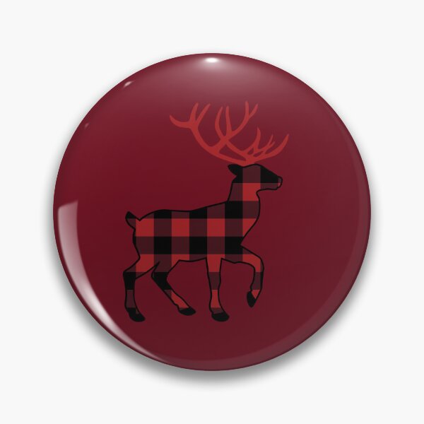 Item preview, Black Red Rustic Plaid Reindeer – Buffalo Check Style designed and sold by CroesCreations.