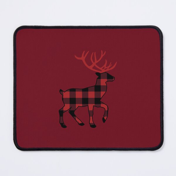 Item preview, Black Red Rustic Plaid Reindeer – Buffalo Check Style designed and sold by CroesCreations.