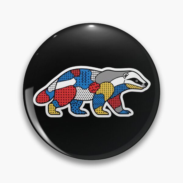 Item preview, Vibrant Pop Art Badger Memphis Pattern Aesthetic Animal Design for Wild Nature Lovers designed and sold by bvdesignart.