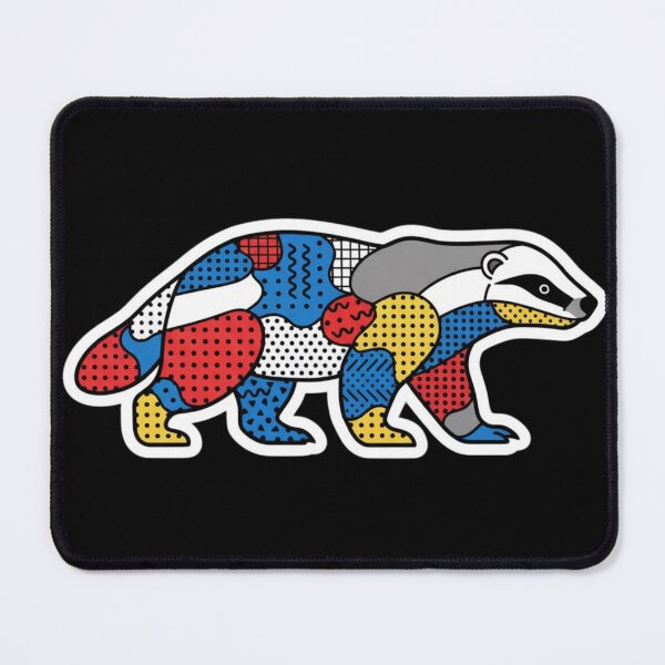 Item preview, Vibrant Pop Art Badger Memphis Pattern Aesthetic Animal Design for Wild Nature Lovers designed and sold by bvdesignart.