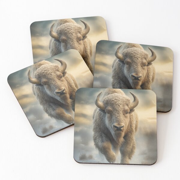 Item preview, Majestic Bison in Snowy Landscape designed and sold by PetsArt.