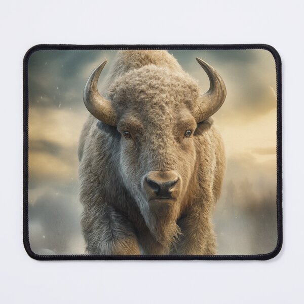 Item preview, Majestic Bison in Snowy Landscape designed and sold by PetsArt.