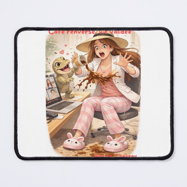 Item preview, Working girl teleworking disaster mom Ana designed and sold by ANAAUCHAPEAU.