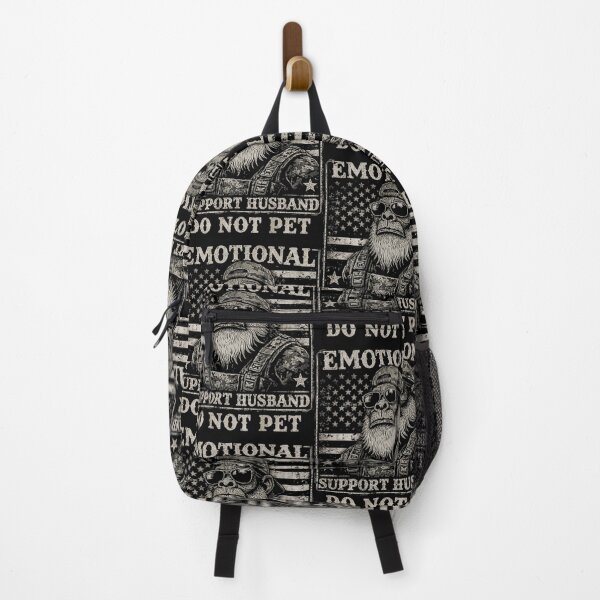 Item preview, Emotional Support Husband Do Not Pet Bigfoot Military Veteran Patriotic Gift For Men designed and sold by SanTiOmal.