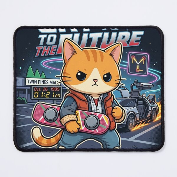 Item preview, Cat To The Future - Funny Orange Tabby Marty McFly Parody designed and sold by anandariki.