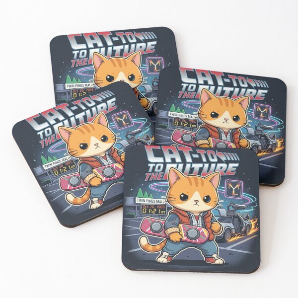 Item preview, Cat To The Future - Funny Orange Tabby Marty McFly Parody designed and sold by anandariki.