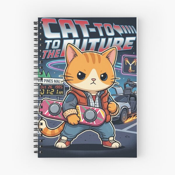 Item preview, Cat To The Future - Funny Orange Tabby Marty McFly Parody designed and sold by anandariki.