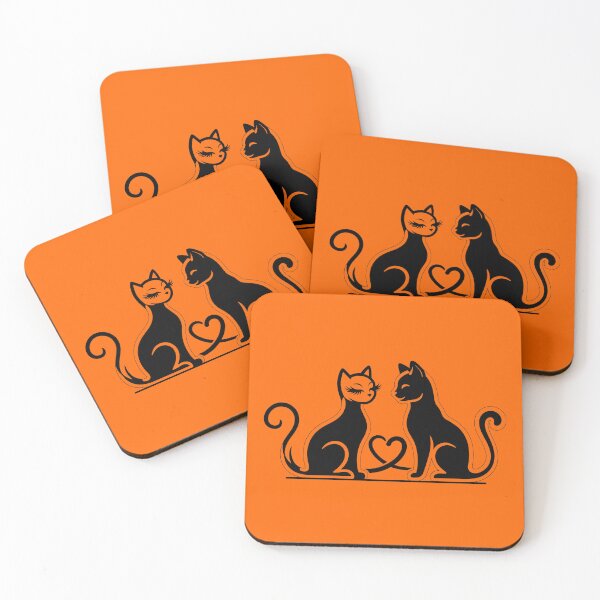 Item preview, ✨ Shaded Minimalist Romantic Cats: Flirty Eyelashes & Pure Love designed and sold by NoraStudioArt.