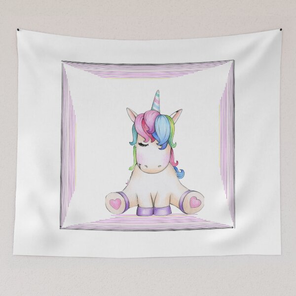 Item preview, Picture frame unicorn sitting on the path in the picture frame designed and sold by MT-Wunderland .
