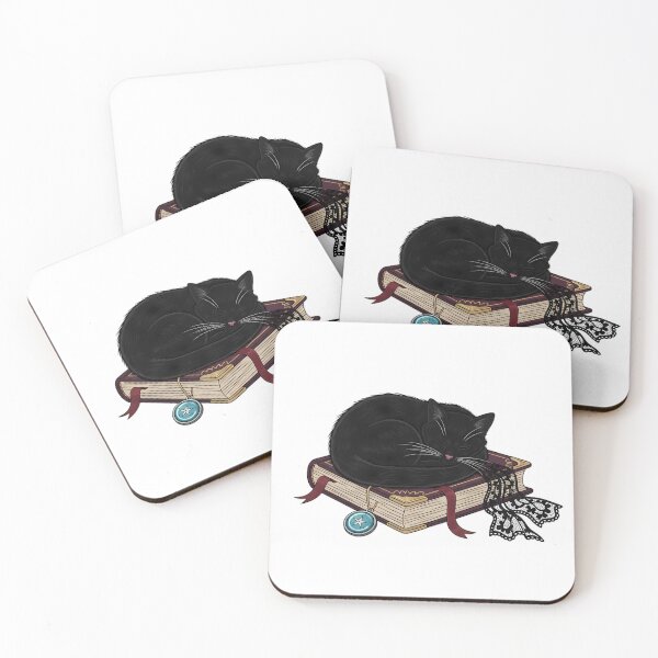 Item preview, Cool Blue Spellbook Cat designed and sold by IllumeInk.