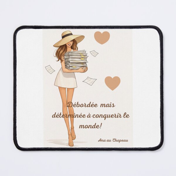 Item preview, workingimg girl overwhelmed elegant smiling girl Ana in a hat designed and sold by ANAAUCHAPEAU.