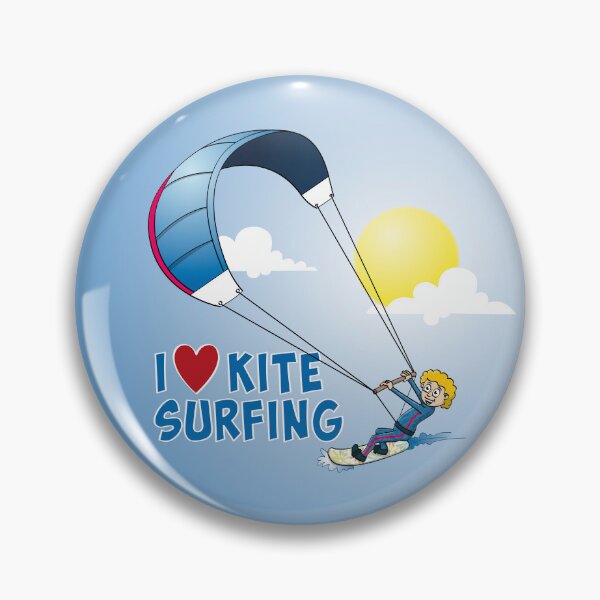 Item preview, I love kitesurfing - cartoon style illustration  designed and sold by Stef Ringoot, cartoons and illustrations.