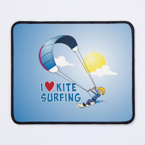 Item preview, I love kitesurfing - cartoon style illustration  designed and sold by Stef Ringoot, cartoons and illustrations.