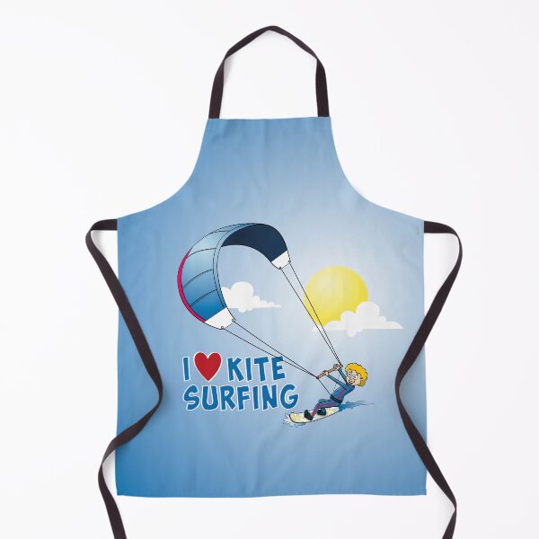 Item preview, I love kitesurfing - cartoon style illustration designed and sold by Stef Ringoot, cartoons and illustrations.