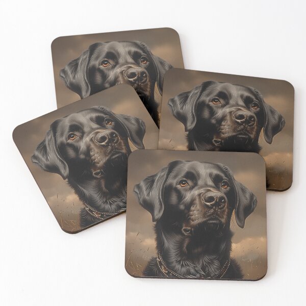 Item preview, Black Labrador Portrait designed and sold by PetsArt.