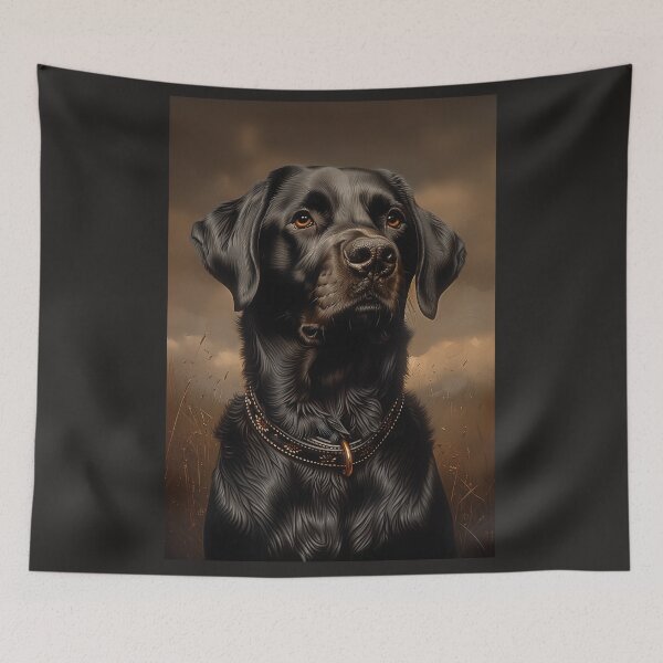 Item preview, Retrato de labrador negro designed and sold by PetsArt.
