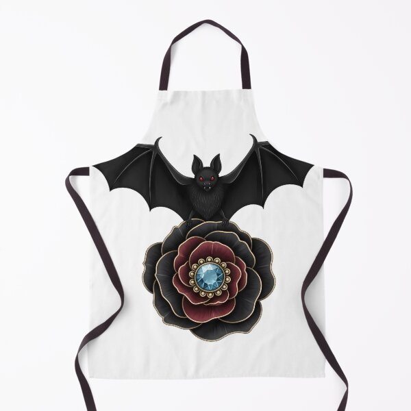 Item preview, Black Rose Brooch Bat designed and sold by IllumeInk.